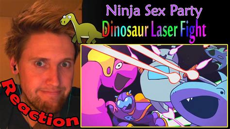 Ninja Sex Party Dinosaur Laser Fight Reaction Dino