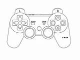 Controller Outline Game Ps4 Coloring Template Console Sketch Svg Credit Larger sketch template