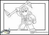 Lego Coloring Pages Ninjago Ninja Lloyd Green sketch template