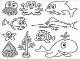 Coloring Pages Sea Animals Print Getcolorings Printable sketch template