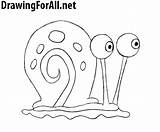 Spongebob Gary Draw Snail Drawing Drawings Easy Cartoon Small Step Drawingforall Face Visit Squarepants Pattern Beginners Shell Swirl Ovals Central sketch template