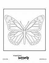 Butterfly Pastel Oil Template Monarch Symmetry Drawing Kids Project Easy Cliparts Clipart Getdrawings Projects Library Click sketch template