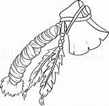 Tomahawk Indian Drawing Native American Draw Drawings Coloring Step Tattoo Indians Cherokee Tattoos Yahoo Search Watercolor Weapons Knives Spears Dragoart sketch template
