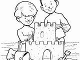 Coloring Sand Castle Sandcastle Getcolorings Pages sketch template