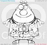 Tourist Man Outlined Coloring Clipart Cartoon Vector Cory Thoman sketch template