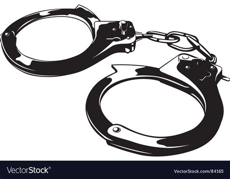 handcuffs royalty free vector image vectorstock