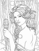 Coloring Fairy Erwachsene Malvorlagen Fairies Malbögen Gothic Forests B8 sketch template