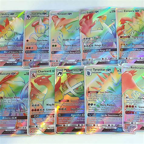 pokemon card pack  gx  vmax vintage rainbow full art holo classic
