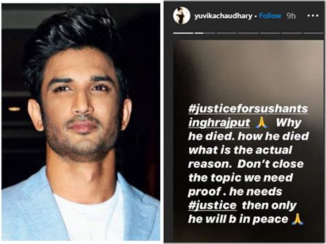 Sushant Singh Rajput Suicide Yuvika Chaudhary Demands Justice Says