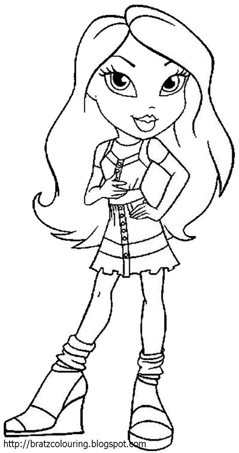 bratz dolls  colouring pages