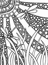 Coloring Pages Abstract Dragonfly Kids Colouring Spiral Doodle Color Patterns Adult Doodles Mosaic Print Printable Books Zentangle Para Butterflies Butterfly sketch template