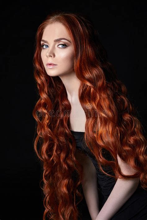 Beautiful Redhead Girl With Long Hair Perfect Woman