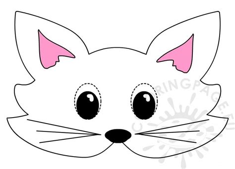cat mask template printable animal masks coloring page