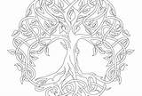 Coloring Tree Life Mandala Adult Windingpathsart sketch template