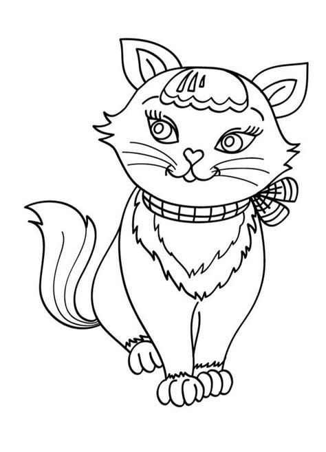 cat animals  printable coloring pages