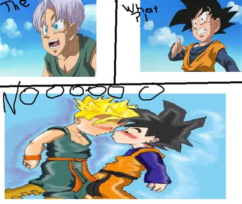 trunks and goten kissing