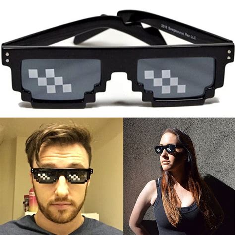 Cool Thug Life Glasses 8 Bit Pixel Deal With It Sunglasses
