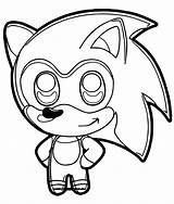 Sonic Sonico Werehog Coloringonly Chao sketch template