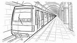 Metro Sketch Line Train Subway Station Sketches Paintingvalley sketch template