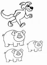 Pigs Little Three Characters Felt Clipart Preschool Coloring Puppets Printables Clip Story Projects Activities Finger Board Literacy Gif Popular Library sketch template