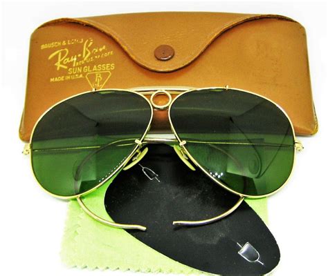 Ray Ban Usa Mint Vintage 1950s Bandl 12k Gf Aviator Rb 3 Bullet Shooter