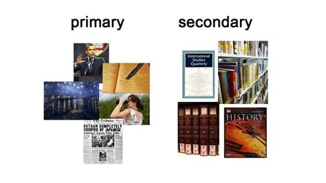 primary  secondary sources  differences