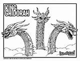 King Ghidorah Godzilla Coloring Monsters Draw Drawing Too Tutorial Pages sketch template