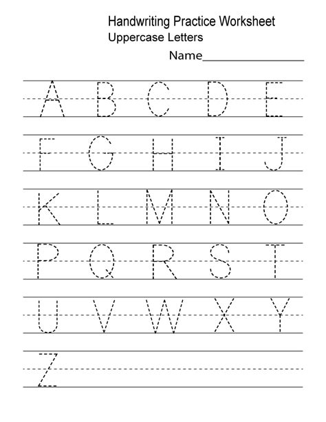letter tracing worksheets  kindergarten