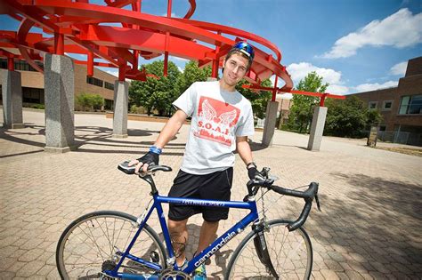 wright state newsroom trafficking trek ian kallay bicycling cross country to bring attention