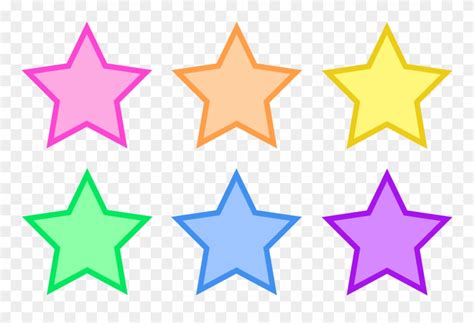 pin star outline clip art  printable colored stars png