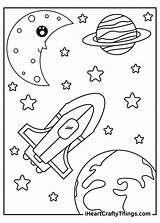 Space Coloring Rocket Iheartcraftythings sketch template