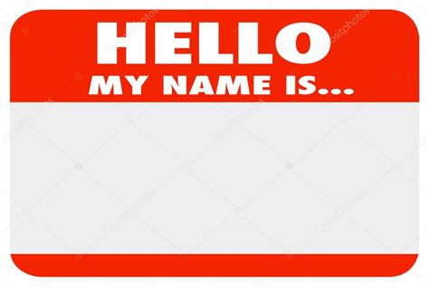 Pictures My Name Hello My Name Is Blank Blue Name Tag