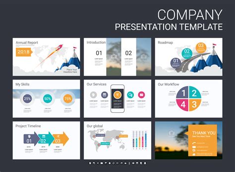template   company  infographic elements  vector art