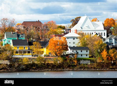 woodstock saint john river valley  brunswick canada stock photo