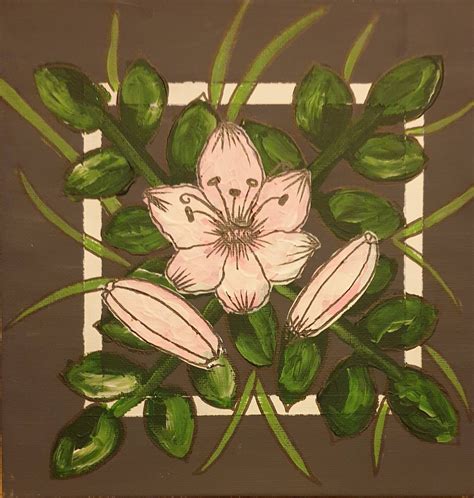 lily flower original painting floral designs lily art etsy