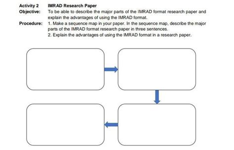 activity  imrad research paperobjective     describe