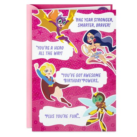 dc comics™ dc super hero girls™ you rule today birthday card greeting