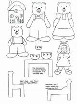 Bears Three Goldilocks Puppets Finger Cut Puppet Fairy Craft Outs Bear Tales Felt Print Drjean Pages Templates Activities Printables Popsicle sketch template