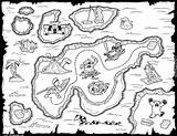 Coloring Treasure Pirate Map Pages Popular sketch template