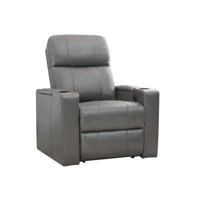 wade logan vannatta  wide faux leather power home theater recliner