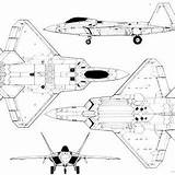 Blueprints F22 Airplane Lockheed sketch template