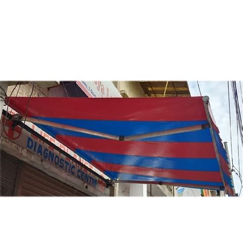 rectangular striped mm pvc retractable awning  outdoor  rs sq ft  hyderabad