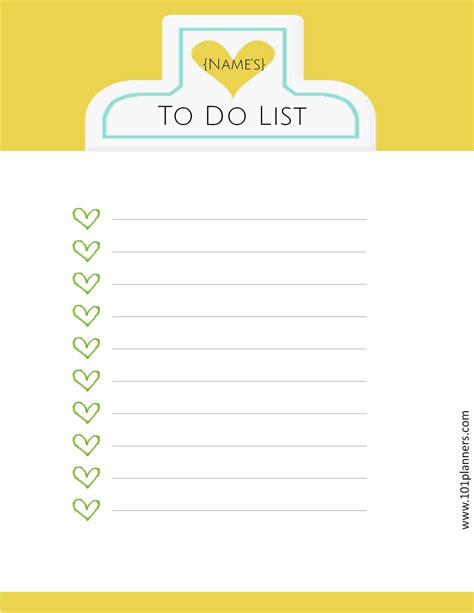 printable   list  planners