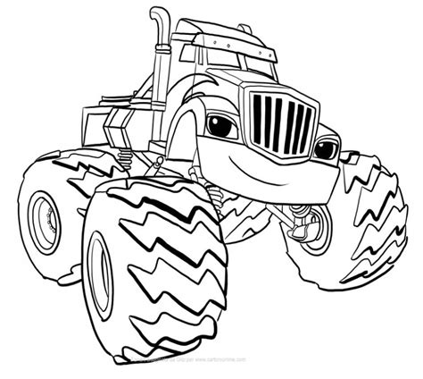 blaze  monster machine coloring pages  getcoloringscom