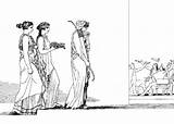 Penelope Coloring Odysseus Ulisse Suitors Carrying Disegni Colorare Pretendenti Larco Porta sketch template