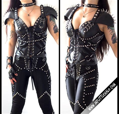image of heavy metal warrior corset top cosplay outfits fashion