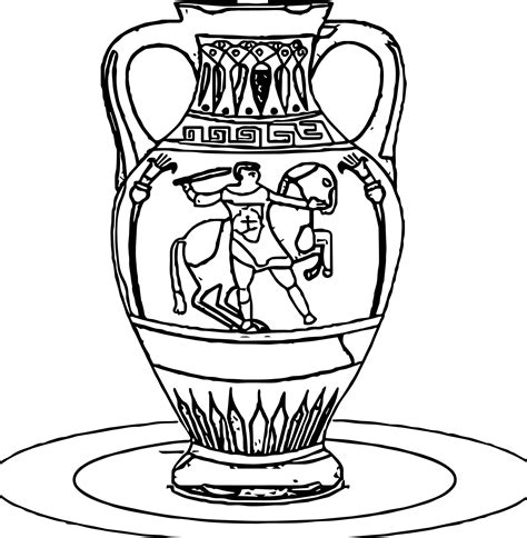greece vase coloring page wecoloringpagecom monster coloring pages