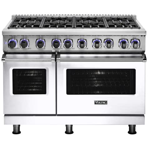 viking freestanding double oven gas range white  pacific sales