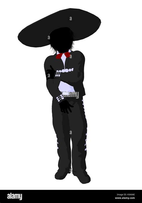 mariachi boy silhouette illustration stock photo alamy