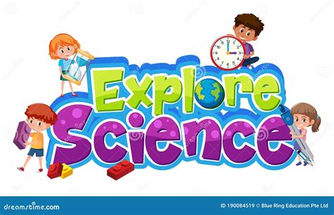 explore science logo   kids isolated stock vector illustration  icon stem
